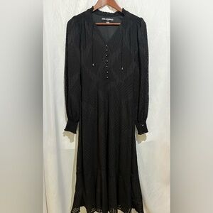 Karl Lagerfeld‎ Black Long Sleeve Dress